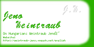 jeno weintraub business card